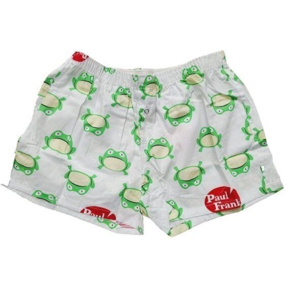 Vintage Paul Frank Womens Boxers, Lester the Frog, Underwear, Boxer Shorts, SM - Picture 1 of 5